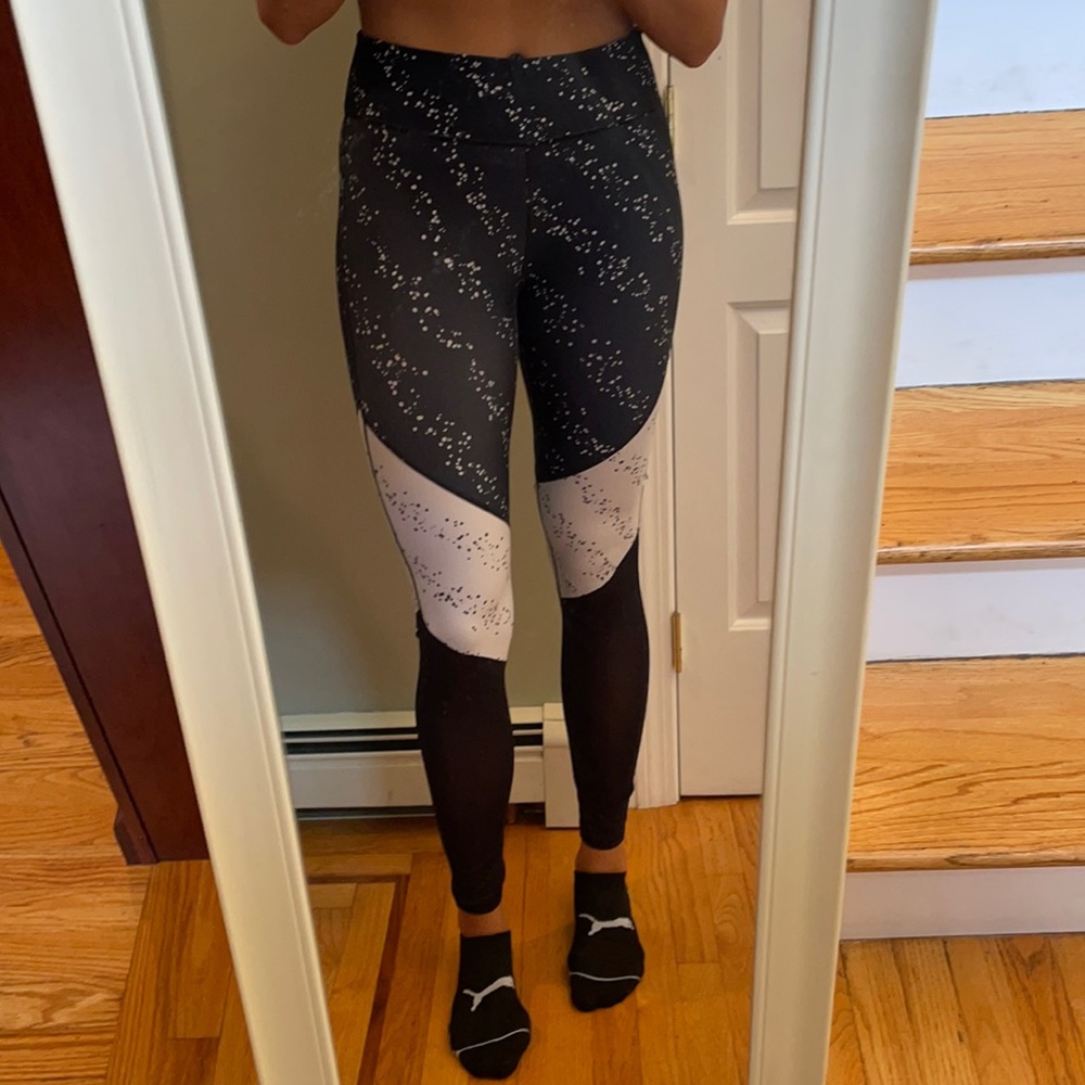 Fabletics Printed Leggings With Mesh Detail - image 1